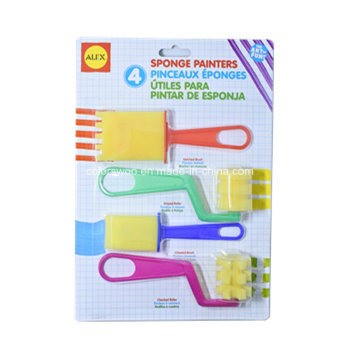 Childrens Sponge Painting Rollers Brush Pack of 4